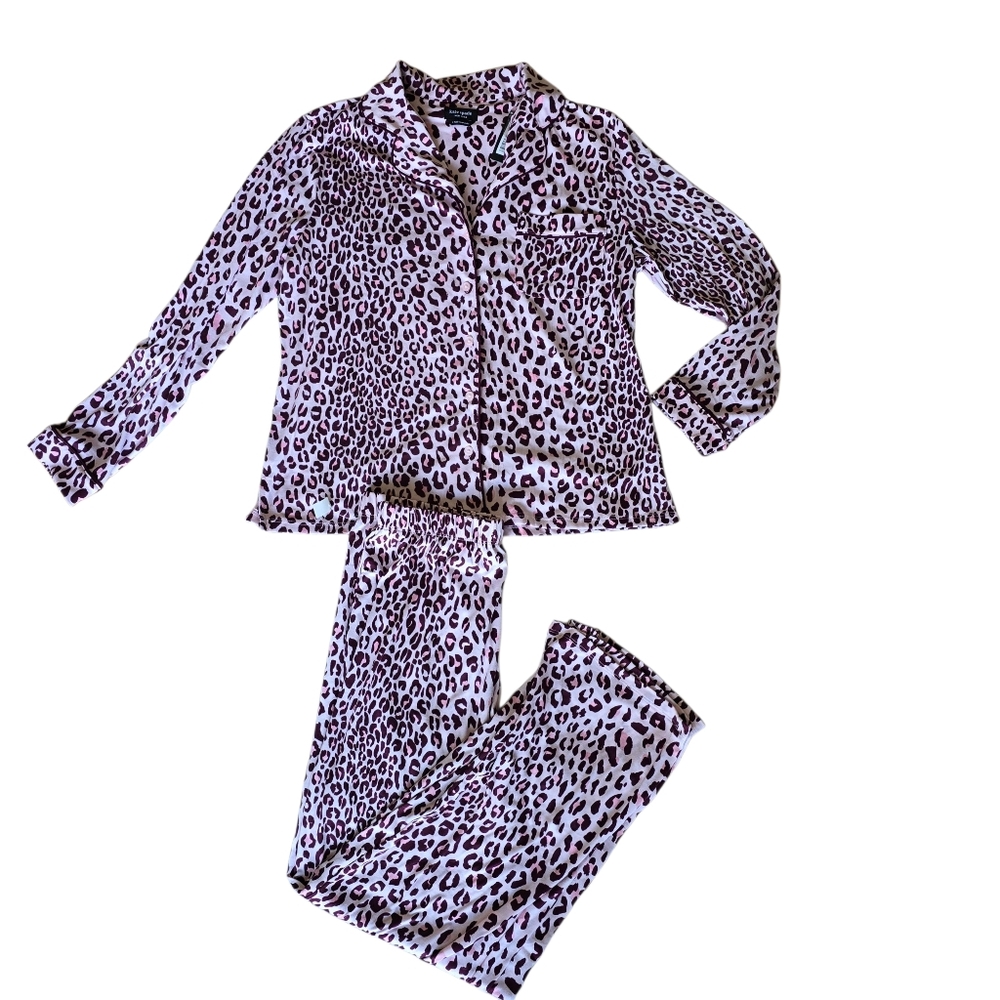 KATE SPADE Womens Leopard Print Pajamas Set- Pink Size Small NWT